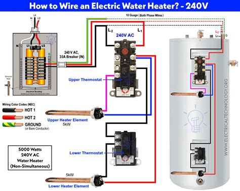 hot water heater wiring with junction box|240v water heater wiring diagram.